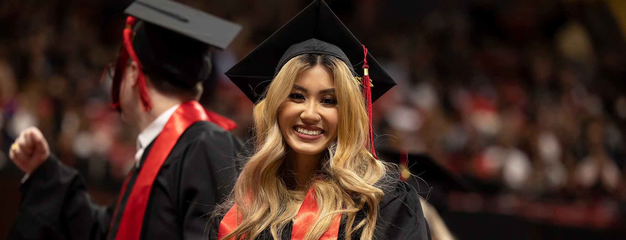 Texas Tech college or arts and sciences student at graduation