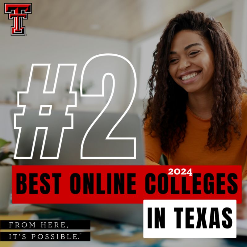 TTU named #2 Online School in Texas!